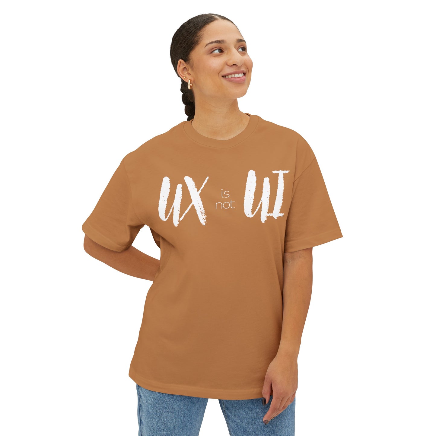 UX is not UI (The Original) Unisex Oversized Boxy Tee
