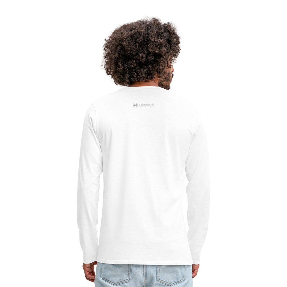 UX ≠ UI Men's Premium Long Sleeve T-Shirt - white