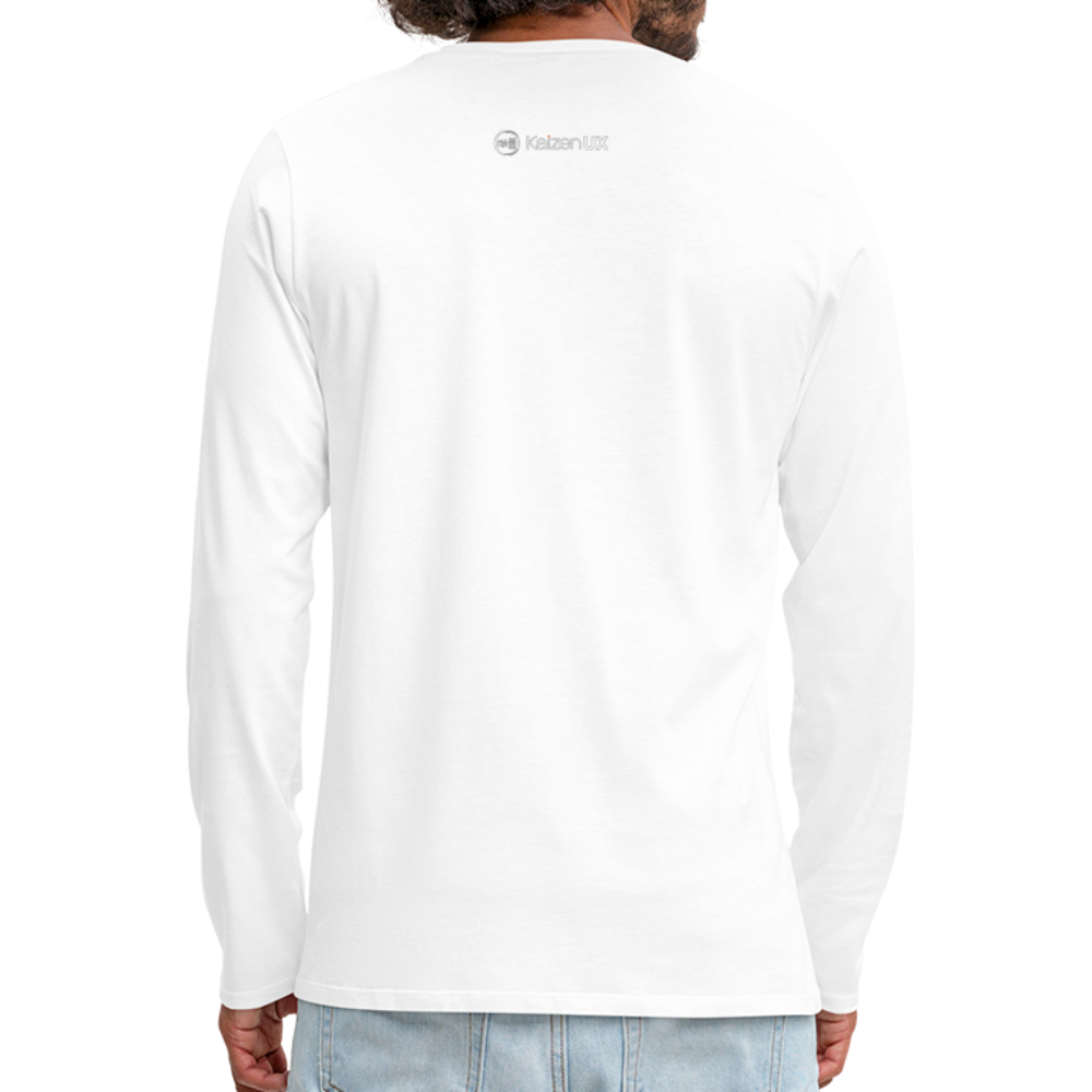 UX ≠ UI Men's Premium Long Sleeve T-Shirt - white