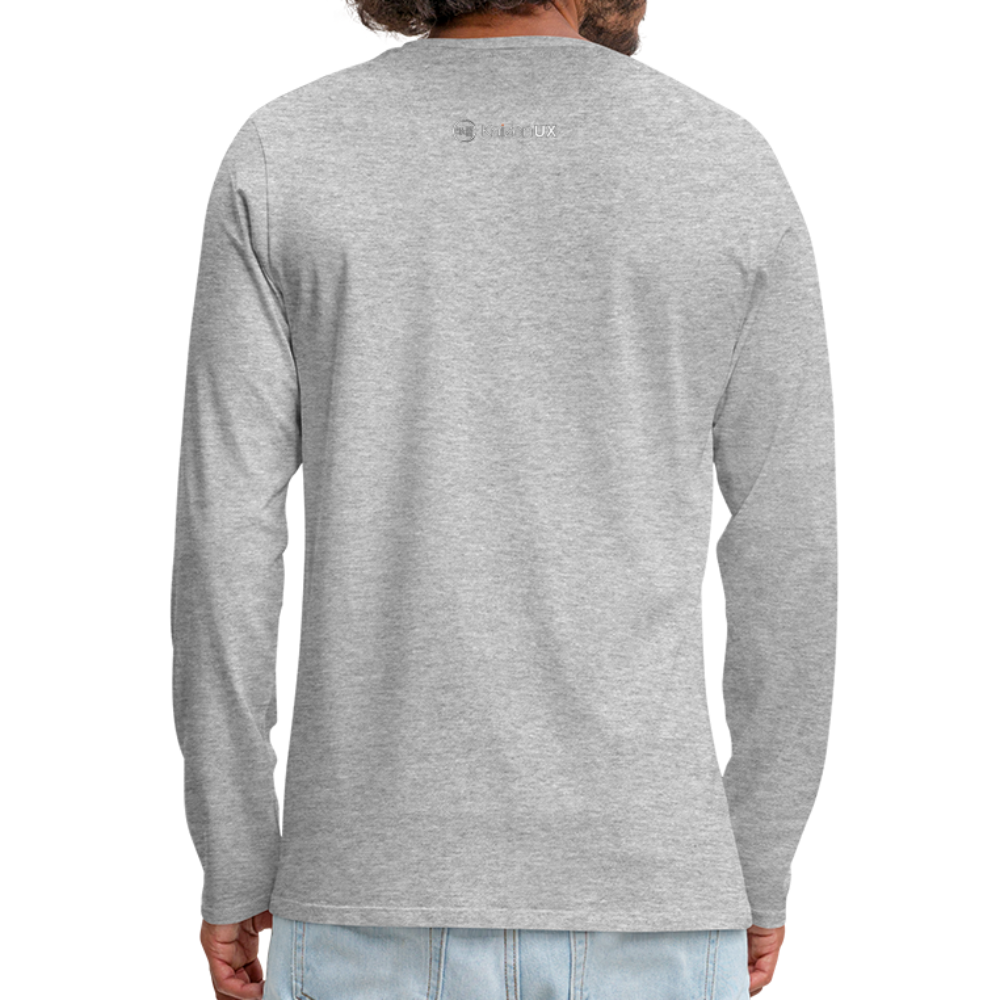 UX ≠ UI Men's Premium Long Sleeve T-Shirt - heather gray