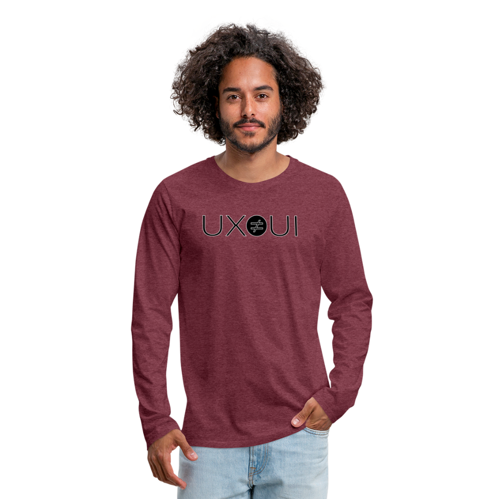 UX ≠ UI Men's Premium Long Sleeve T-Shirt - heather burgundy