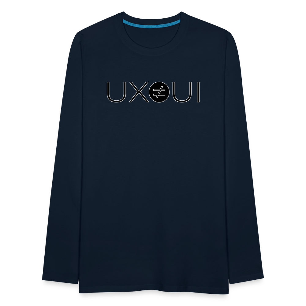 UX ≠ UI Men's Premium Long Sleeve T-Shirt - deep navy