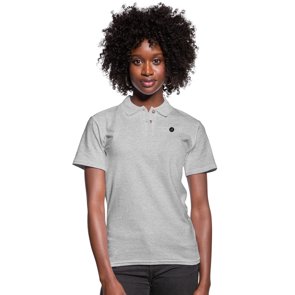 UX ≠ UI Women's Pique Polo Shirt - heather gray