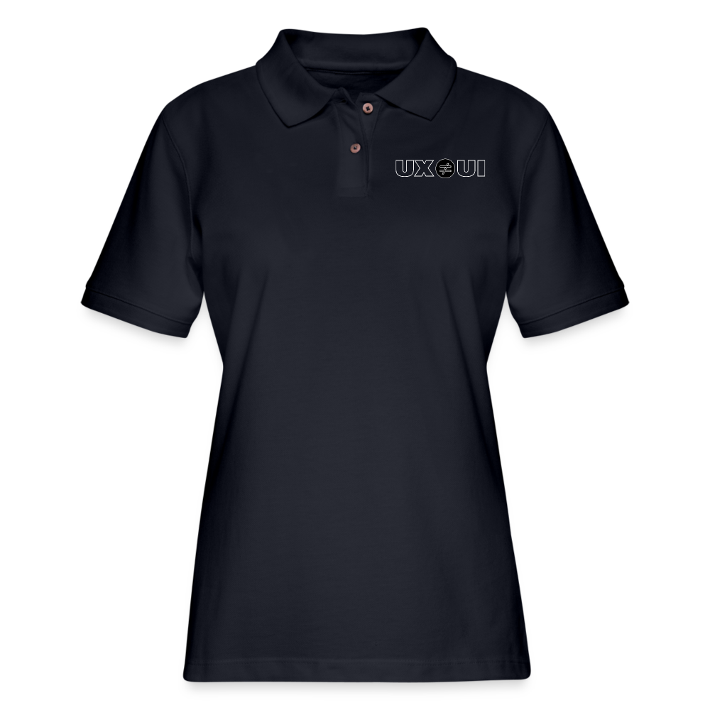 UX ≠ UI Women's Pique Polo Shirt - midnight navy