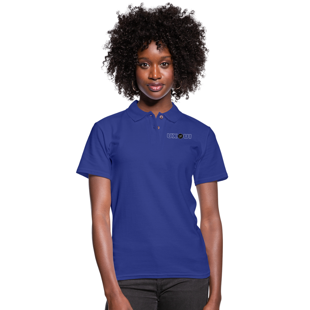 UX ≠ UI Women's Pique Polo Shirt - royal blue