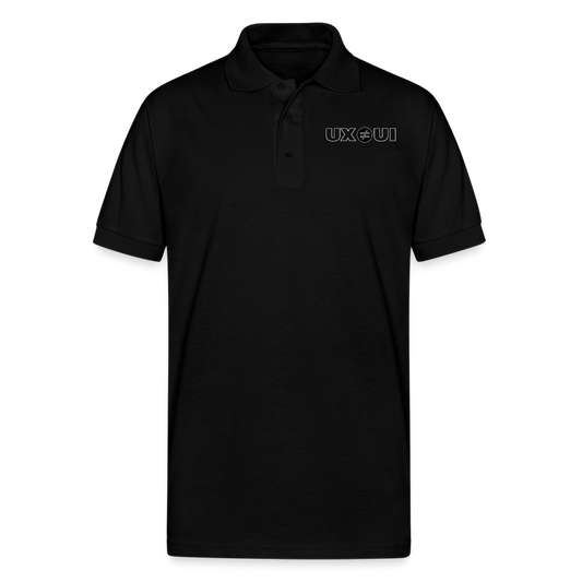 UX ≠ UI Gildan Unisex 50/50 Jersey Polo - black