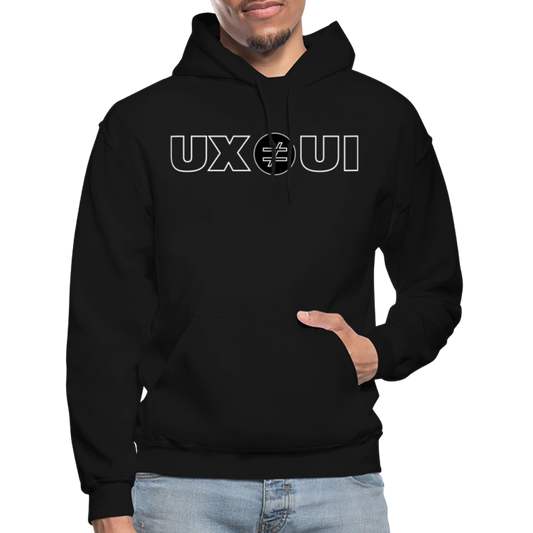 UX ≠ UI Gildan Heavy Blend Adult Hoodie - black