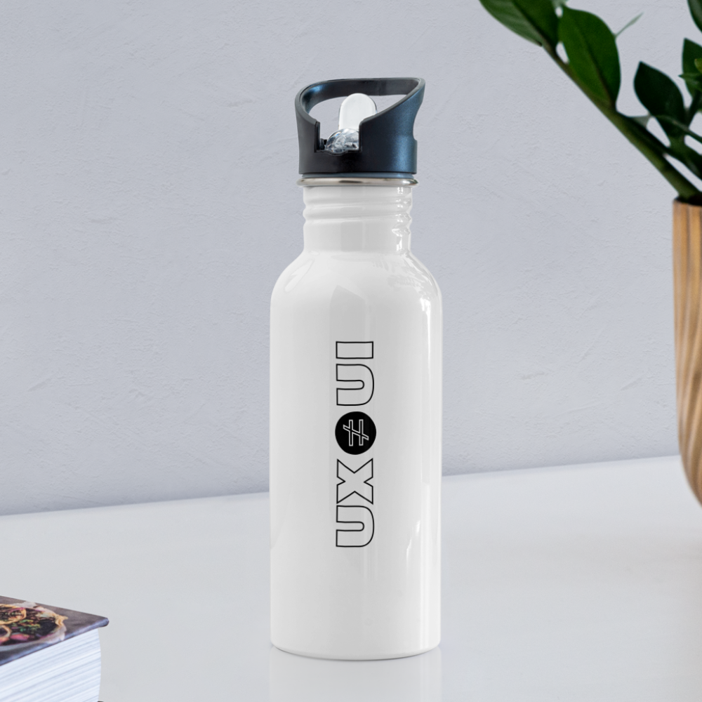 UX ≠ UI Water Bottle - white
