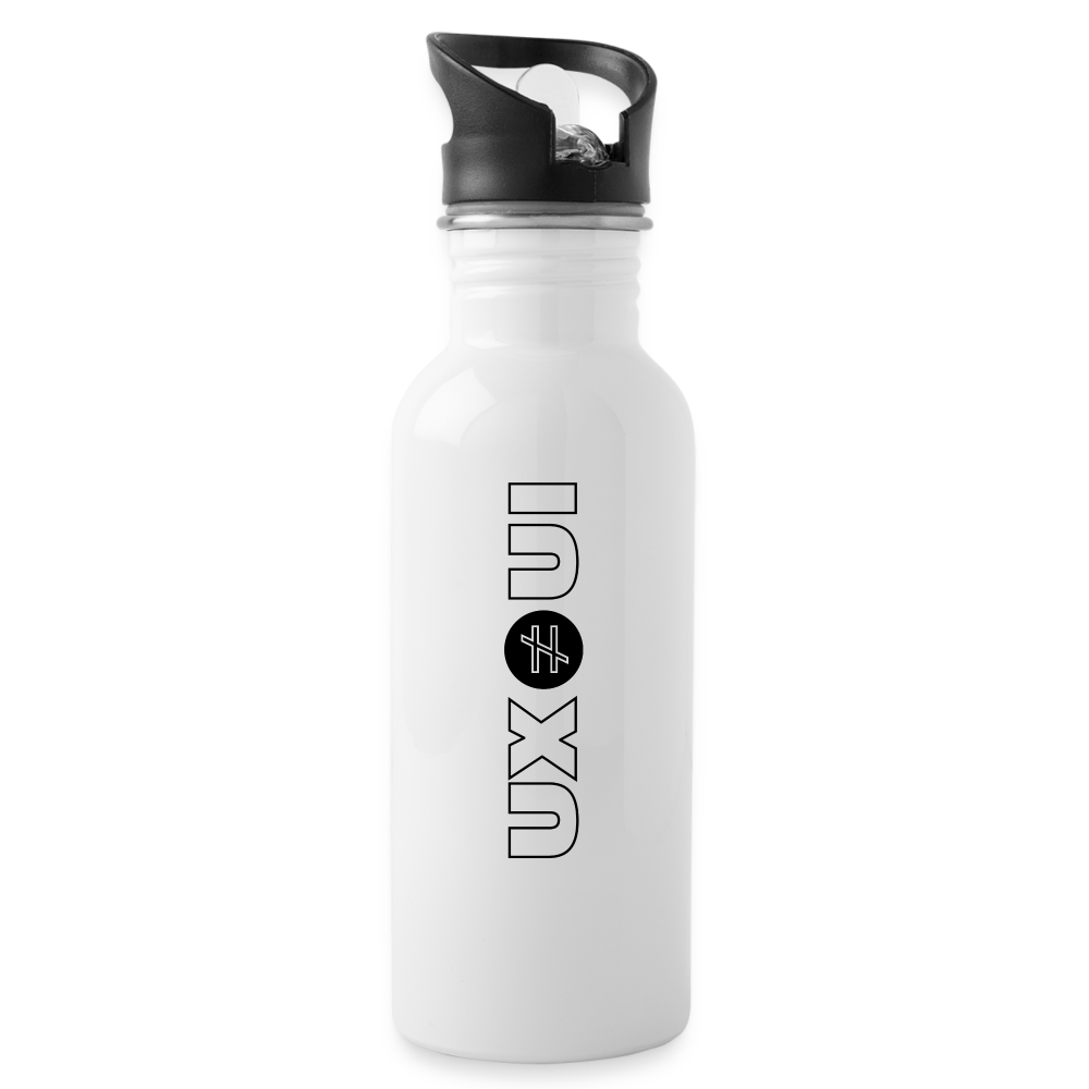UX ≠ UI Water Bottle - white