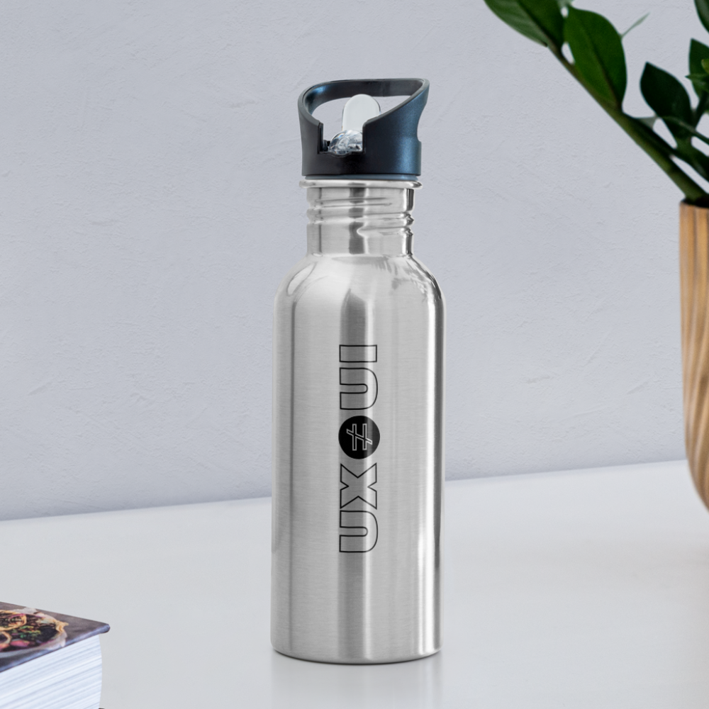 UX ≠ UI Water Bottle - silver